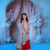 Glitter Glam Beige and Red Dress